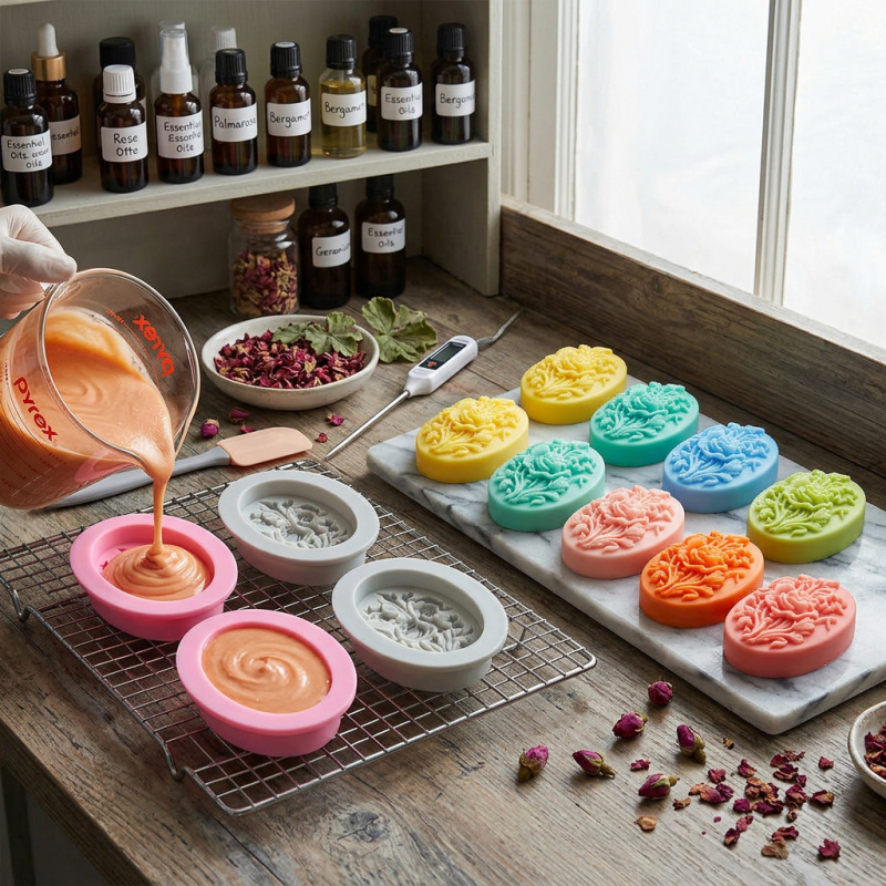 4 силиконовые формы в форме цв – обзор и цена Soap Making Name